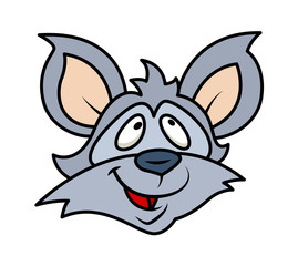 Cute Cartoon Raccoon Face Expression