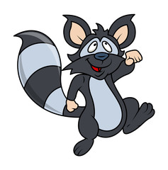 Cute Cartoon Raccoon