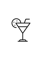 Cocktail icon, summer icon, Vector