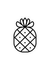 Pineapple icon, Vector