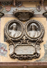 Palazzo della Ragione facade the former Town Hall, Verona, Italy, Veneto.