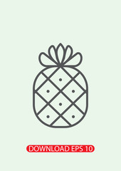 Pineapple icon, Vector
