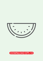Watermelon slice icon, Vector