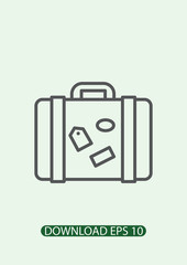 Travel bag icon, Vector