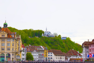 Naklejka premium Cityscape of Lucerne, Switzerland
