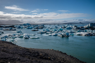 Beautiful view of Jokulsarlon lagoon