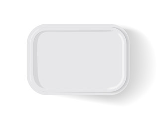 White plastic box for your design and logo