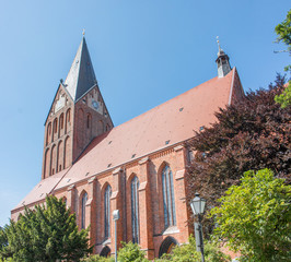 St. Marien Kirche (Sankt-Marien-Kirche) Barth Mecklenburg Vorpmmern - obrazy, fototapety, plakaty