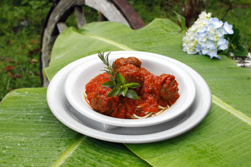 Bolognese Spaghetti with Meatballs