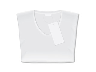 White T-shirt. It's easy to change colors. Mock up.  Vector template