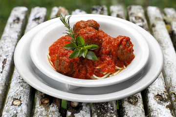 Bolognese Spaghetti with Meatballs
