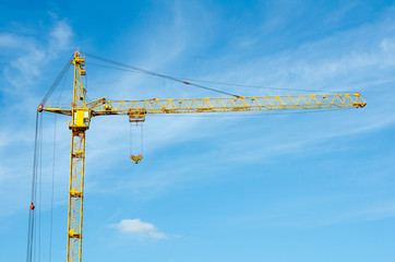 Crane in front of sky