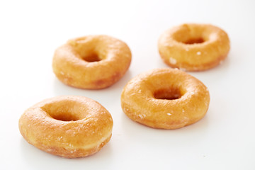 Glazed donutson a white Background