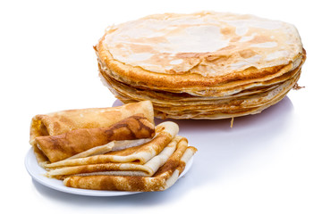 Stack of thin pancakes
