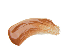 Smear cream isolated on white background. Cream texture.