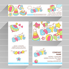 Vector ready design template for early development club, child C