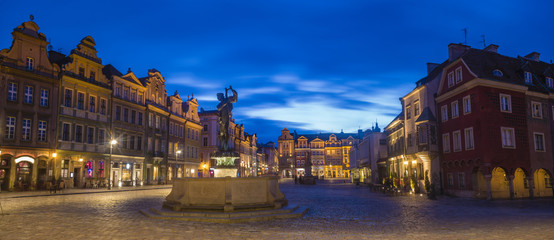 evening panorama of Poznan