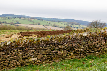 cloudy and depressing day with a stunning view from Beacon Hill looking at the surrounding countryside in Leicestershire, England, UK