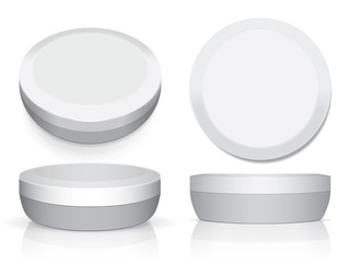 A jar of cream for your design and logo. It's easy to change colors. Mock Up