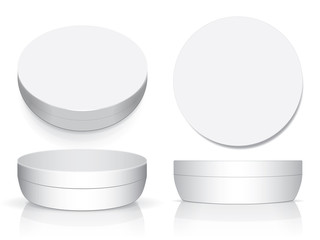 A jar of cream for your design and logo. It's easy to change colors. Mock Up