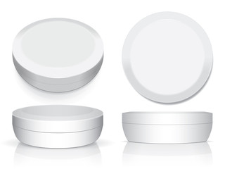 A jar of cream for your design and logo. It's easy to change colors. Mock Up. Vector