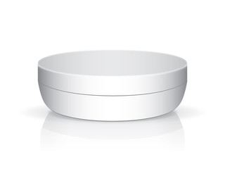 A jar of cream for your design and logo. It's easy to change colors. Mock Up. Vector