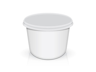 White plastic cup for your design and logo