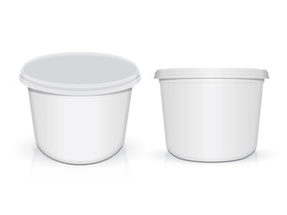 White plastic cup for your design and logo
