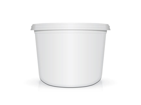 White Plastic Cup For Your Design And Logo