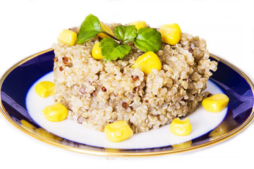 quinoa salad isolated on white