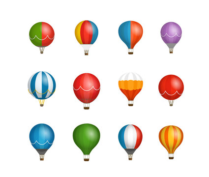 Different color baloons vector clipart