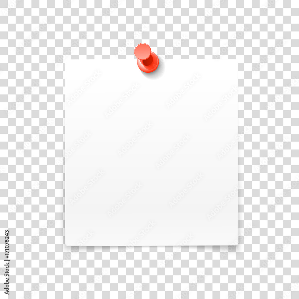 Poster Paper frame with pin isolated on transparent background