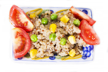 quinoa salad isolated on white