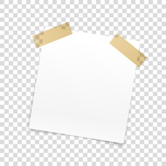 Blank paper frame isolated on transparent background