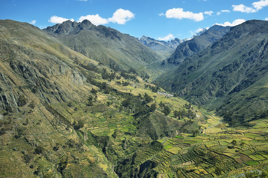 Village of Carania and surroundings, Peru