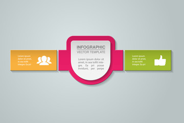 Vector infographic template for diagram, graph, presentation, chart, business concept with 2 options.