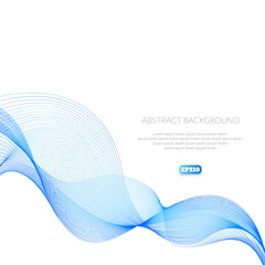 Abstract background with geometric pattern of lines. Wave and distortion of forms. Glide in the air.