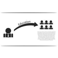 Infographic template with businessman pictogram. Business concept in flat style.