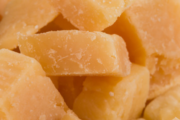 Parmesan cheese close up