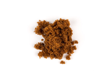 Brown sugar on white