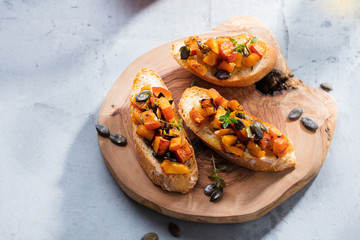 Kürbis Bruschetta 