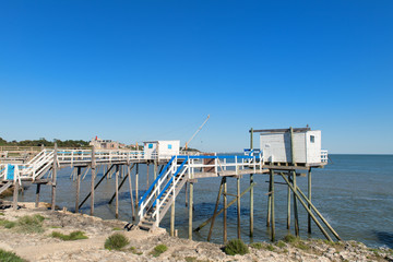 Fisherman huts at the coast