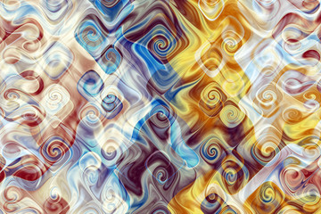  Abstract Scroll Turbulent Background   - Fractal Art  