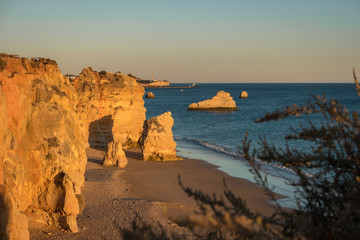 A view of a Praia da Rocha in Portimao, Algarve region, Portugal