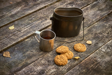 Autumn, tea and cookies.