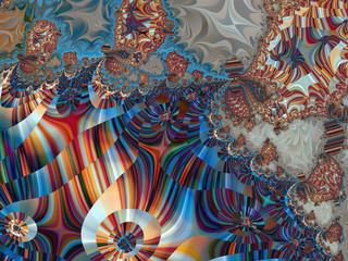  Abstract Tabby Background   - Fractal Art  