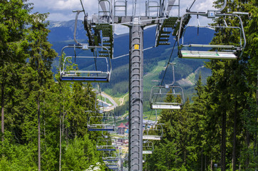 Popular ski resort Bukovel in the summer