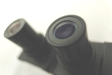 Optical microscope - science and laboratory equipment. Microscope is used for conducting planned, research experiments, educational demonstrations in medical and health institutions, lab.