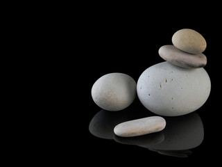 Zen stones rocks spa in stack mindfulness