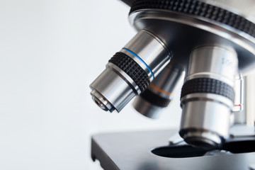 Optical microscope - science and laboratory equipment. Microscope is used for conducting planned, research experiments, educational demonstrations in medical and health institutions, lab.